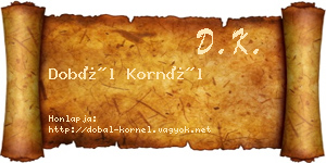 Dobál Kornél névjegykártya