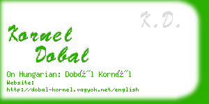 kornel dobal business card